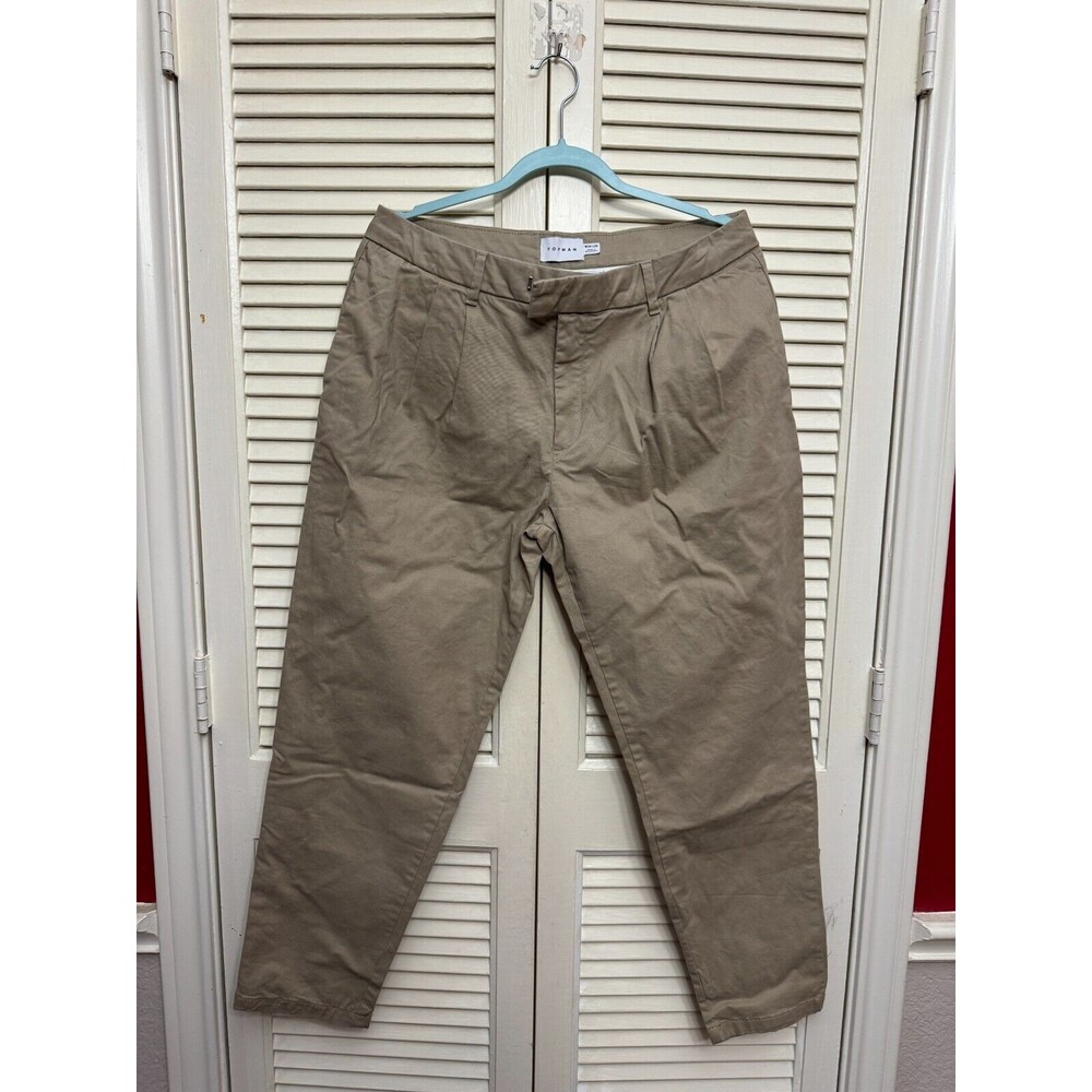 TOPSHOP Men's Skinny/Slim Chino Pants - Tan  W34 L32